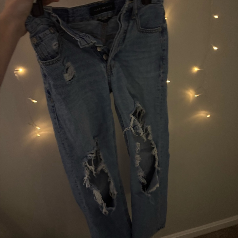 Aeropostale Light Blue Distressed Boyfriend Jeans